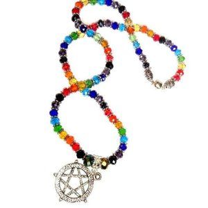 Rainbow Witch Crystal Prayer Necklace